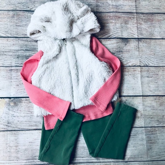 Little Lass Legging+OshKosh Tee+WKs Vest